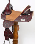 Hilason Western Horse American Leather Trail Barrel Racing Saddle