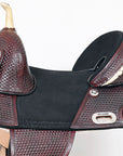 Western Horse Saddle Hilason Treeless Trail Barrel American Leather