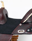 Western Horse Saddle Hilason Treeless Trail Barrel American Leather