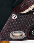 Western Horse Saddle Hilason Treeless Trail Barrel American Leather