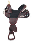 Western Horse Saddle Hilason Treeless Trail Barrel American Leather