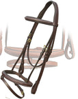 ExionPro Twin Designer Fancy Stitched English Snaffle Bridle with Reins