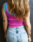 Colorblock Edge Ribbed Tank Top