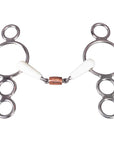5" Happy Copper Roller Mouth 3-Ring Pessoa Gag Stainless Steel H. Bit