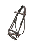 ExionPro Designer Stitched Mono Crown Piece Snaffle Bridle With Rubber Reins