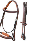 ExionPro Net Braided Browband & Dressage Bridle with Web Reins