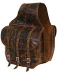 HILASON Western Leather Horse Saddle Bag For Trail