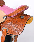 12 In Western Kids Youth Children Miniature Pony Saddle Leather Trail Tack