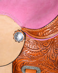 12 In Western Kids Youth Children Miniature Pony Saddle Leather Trail Tack