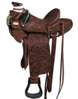 Hilason Western Horse Wade Saddle American Leather Ranch Roping Dark Brown