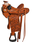Hilason Western Horse Wade Saddle American Leather Ranch Roping Oiled