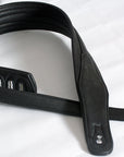Leather Guitar Bass Strap 3.25" Dual Padded Black By Great American