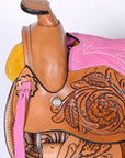 8 In Kids Youth Children Miniature Pony Saddle Leather Pleasure Western Comfytack