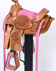 8 In Kids Youth Children Miniature Pony Saddle Leather Pleasure Western Comfytack