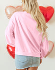 Laila Bow Lantern Sleeve Oversized Sweatshirt