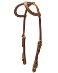 Hilason Headstall Buckle End Cheeks Hermann Oak Harness