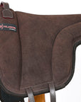 Hilason Horse Bareback Saddle Pad Anti Slip Base Suede Leather Brown