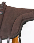 Hilason Horse Bareback Saddle Pad Anti Slip Base Suede Leather Brown
