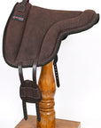 Hilason Horse Bareback Saddle Pad Anti Slip Base Suede Leather Brown