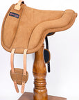 Hilason Horse Bareback Saddle Pad Anti Slip Base Suede Leather Brown