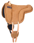 Hilason Horse Bareback Saddle Pad Anti Slip Base Suede Leather Brown
