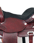 Hilason Western Horse Treeless Trail Barrel American Leather Saddle