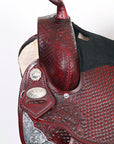 Hilason Western Horse Treeless Trail Barrel American Leather Saddle