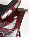 Hilason Western Horse Treeless Trail Barrel American Leather Saddle
