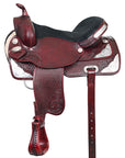 Hilason Western Horse Treeless Trail Barrel American Leather Saddle