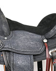 Hilason Western Horse Treeless Trail Pleasure American Leather Saddle
