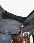 Hilason Western Horse Treeless Trail Pleasure American Leather Saddle
