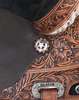 Hilason Western Horse Treeless Trail Barrel American Leather Saddle
