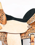 Hilason Western Horse Treeless Trail Barrel American Leather Saddle
