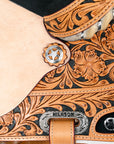 Hilason Western Horse Treeless Trail Barrel American Leather Saddle