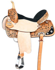 Hilason Western Horse Treeless Trail Barrel American Leather Saddle