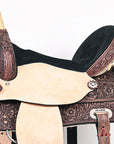 Hilason Western Horse Treeless Trail Barrel American Leather Saddle
