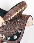 Hilason Western Horse Treeless Trail Barrel American Leather Saddle
