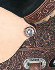 Hilason Western Horse Treeless Trail Barrel American Leather Saddle