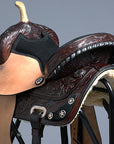 Hilason Western Horse Treeless Trail Barrel American Leather Saddle