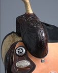 Hilason Western Horse Treeless Trail Barrel American Leather Saddle