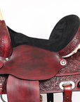 Hilason Western Horse Treeless Trail Barrel American Leather Saddle