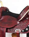 Hilason Western Horse Treeless Trail Barrel American Leather Saddle