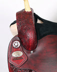 Hilason Western Horse Treeless Trail Barrel American Leather Saddle