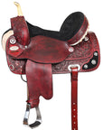 Hilason Western Horse Treeless Trail Barrel American Leather Saddle