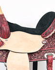 Hilason Western Horse Treeless Trail Barrel American Leather Saddle