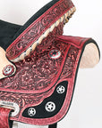 Hilason Western Horse Treeless Trail Barrel American Leather Saddle