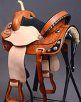 Western Horse Saddle American Leather Treeless Trail Barrel Hilason