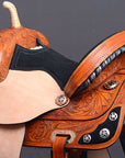 Western Horse Saddle American Leather Treeless Trail Barrel Hilason