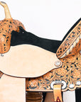 Hilason Western Horse Treeless Trail Barrel Saddle American Leather