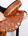 Hilason Western Horse Treeless Trail Barrel Saddle American Leather